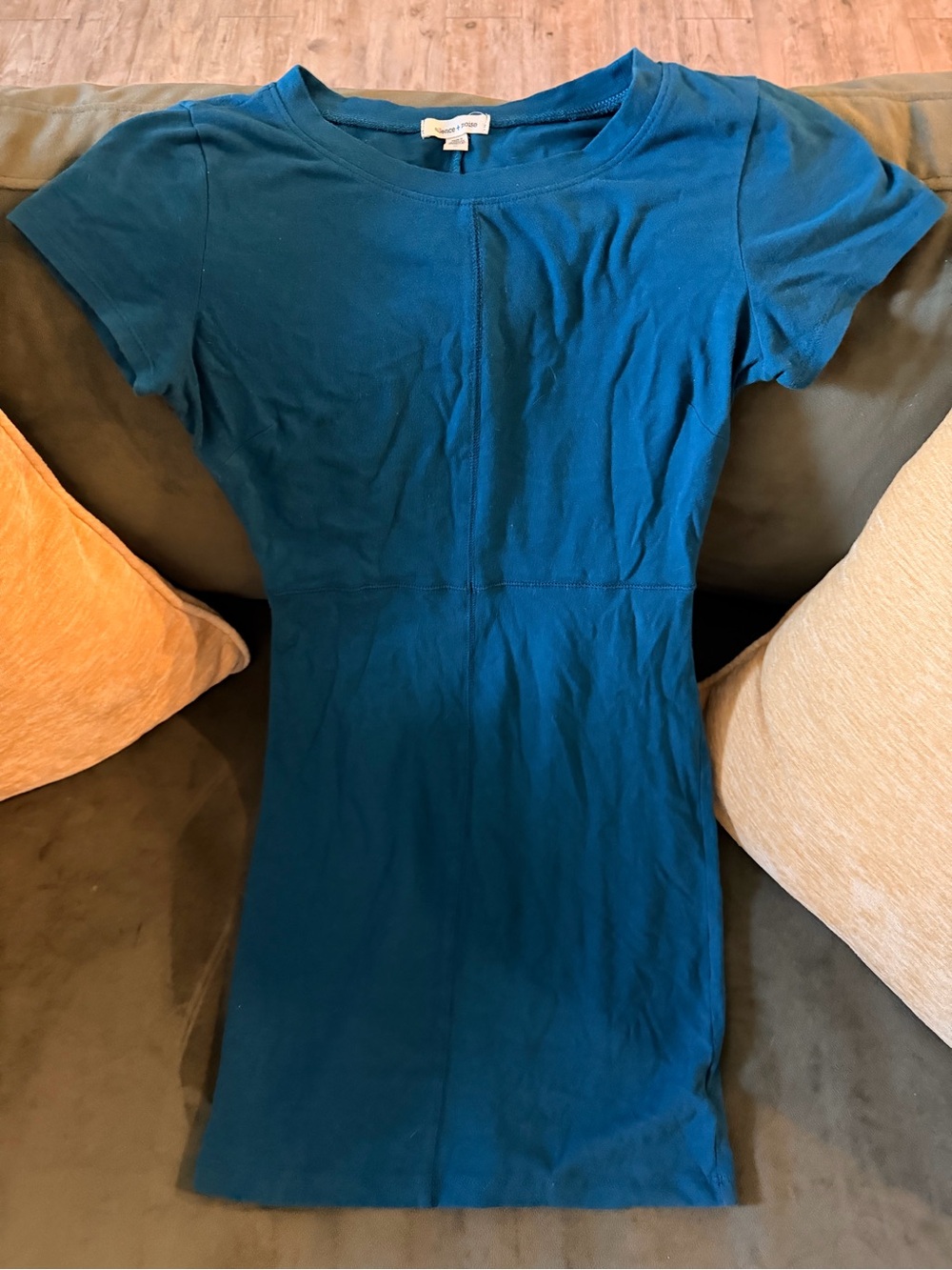 Silence and Noise - Teal Short-Sleeve Dress - Casual Women's Dress
